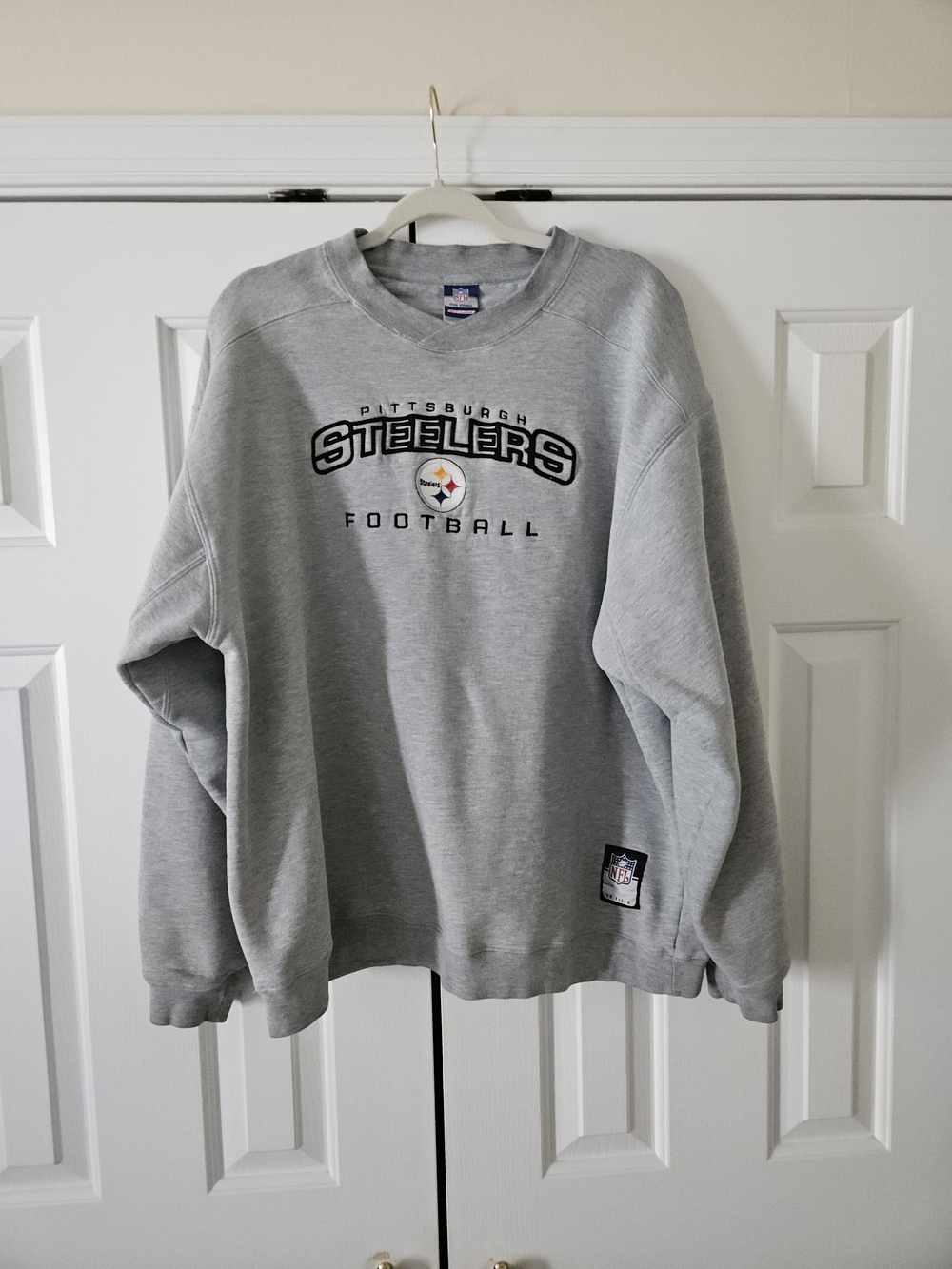 Reebok Pittsburgh Steelers NFL Team Apparel Gray Sweatshirt XL
